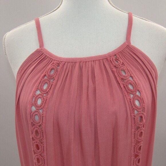 NWT Raviya Pink Boho Crochet Swimsuit Coverup Dress Size M - Picture 4 of 10